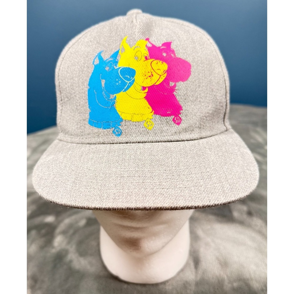 Vintage Scooby‎ Doo Mens Snapback Hat Cap Gray CMY Pop Art Cartoon